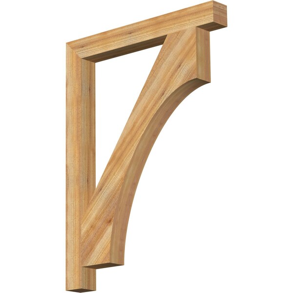Ekena Millwork Westlake Block Rough Sawn Bracket, Western Red Cedar, 4"W x 36"D x 48"H BKT04X36X48WTL05RWR - main